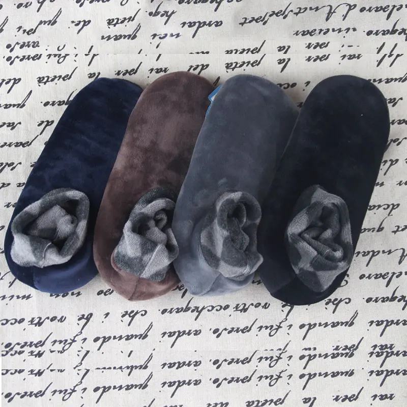 Утепленные носки унисекс 1 пара зимние теплые Нескользящие эластичные для мужчин