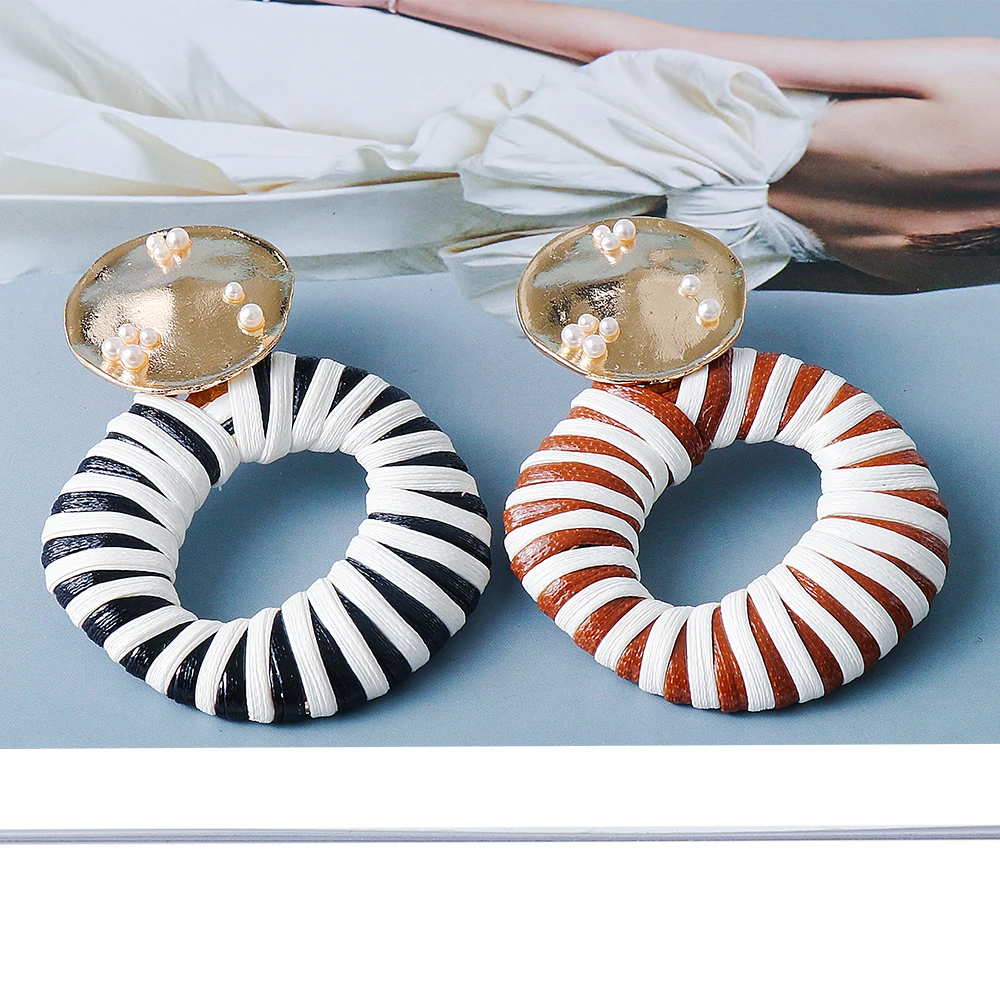 

High Quality Temperament Charming Earring Stripe Jewelry Fashion Geometry Romantic Earrings Metal Glamour Vintage Wedding Gift