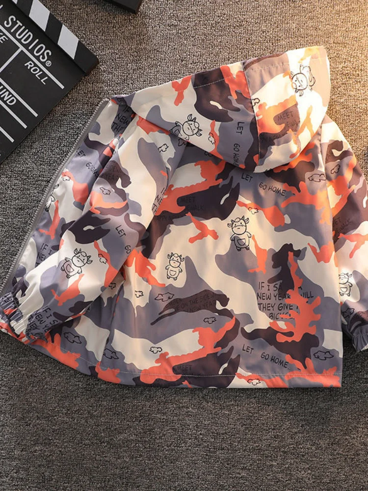 От 2 до 8 лет спортивная одежда для мальчиков Весна осень камуфляж полиэстер