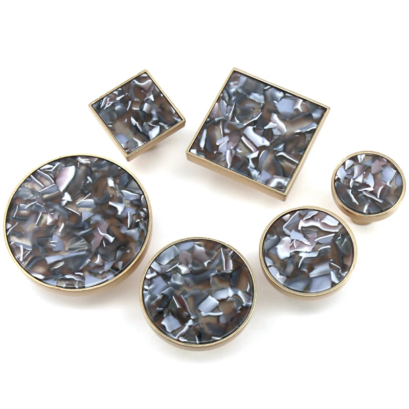 1 шт. круглые квадратные латунные ручки для кухонного шкафа шкаф выдвижных ящиков