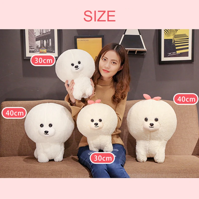 Забавная декоративная подушка Bichon Frise в виде сидя пушистая собака Детская