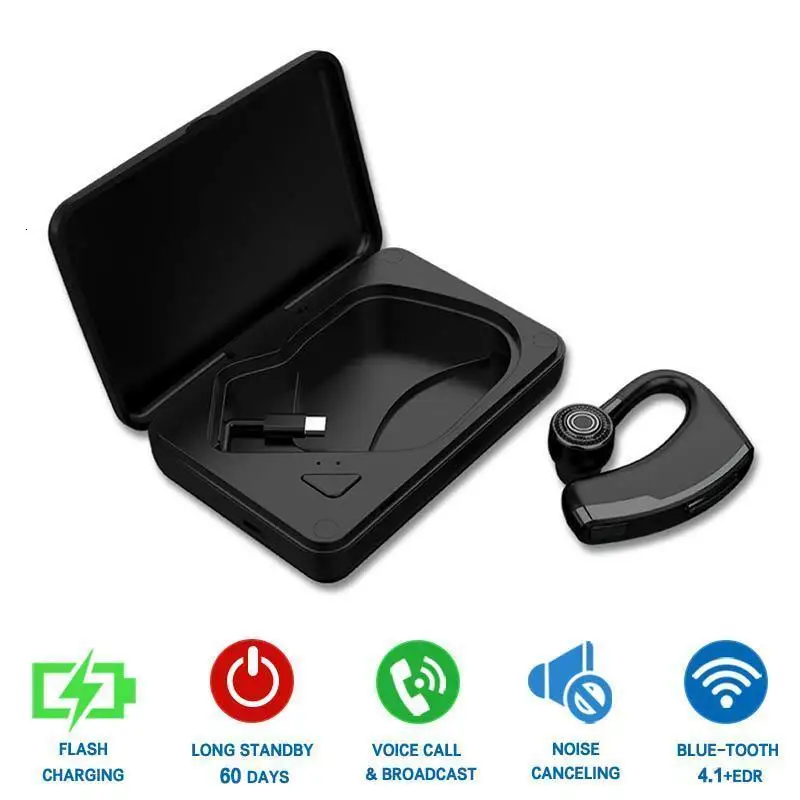Новинка V9 беспроводные bluetooth-наушники с громкой связью, с управлением шумом, Бизнес Беспроводная bluetooth-гарнитура с микрофоном для спорта и вождения