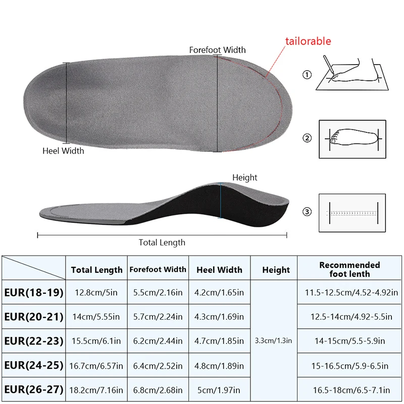 Soumit ортопедические стельки для детей супинатор плоскостопия обувные прокладки