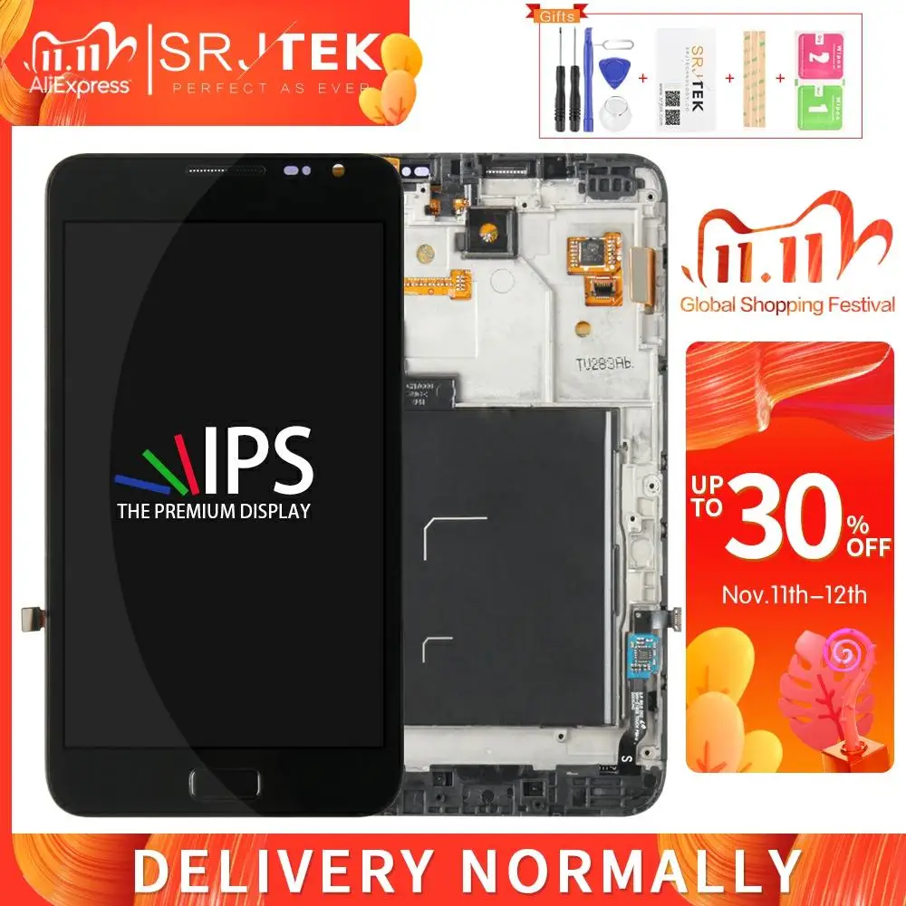 

Screen For Samsung Galaxy Note 1 N7000 LCD Touch Digitizer Sensor Glass Assembly With Frame For Galaxy Note 1 N7000 Display