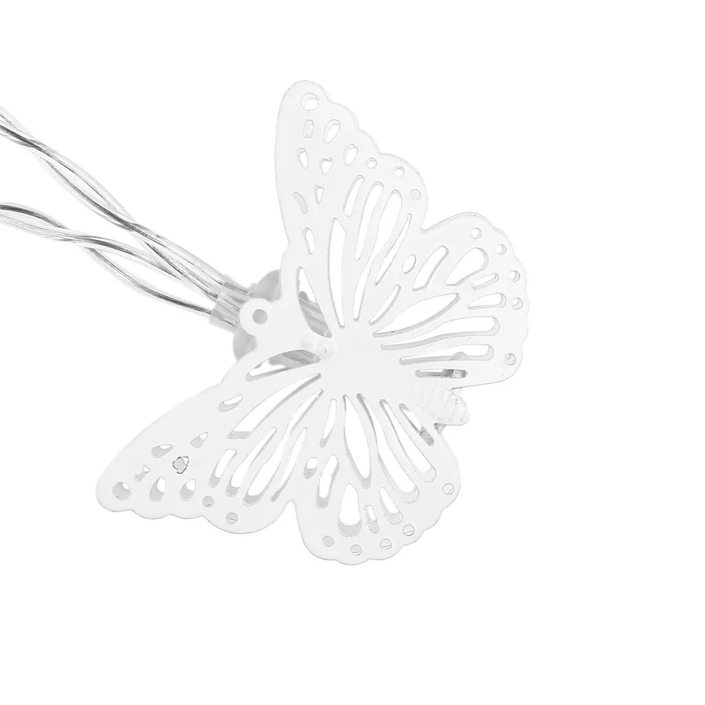 Гирлянды на батарейках с бабочками многоцветные светодиодные лампы для улицы