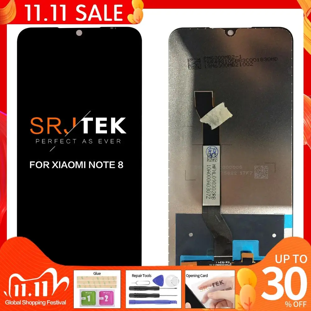 ЖК дисплей 6 3 &quotдля XIAOMI Redmi Note 8 с сенсорным экраном в сборе для дигитайзер дисплея