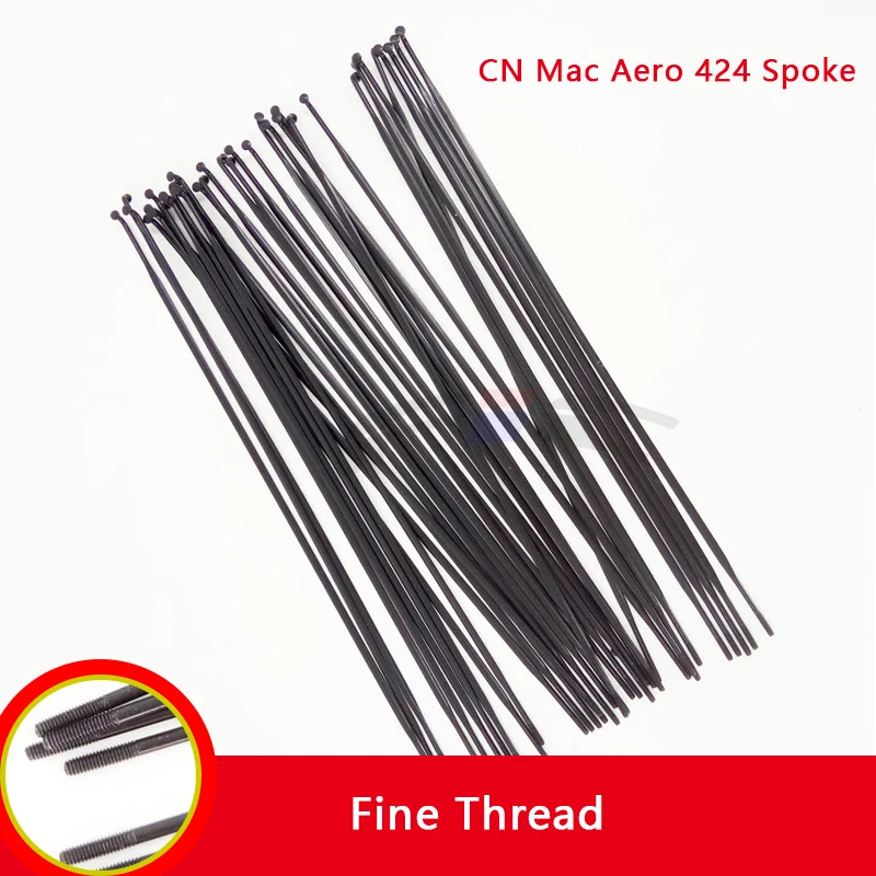 Ультралегкие спицы CN Mac аэро 424 с лезвиями для шоссейных колес черные J-образные