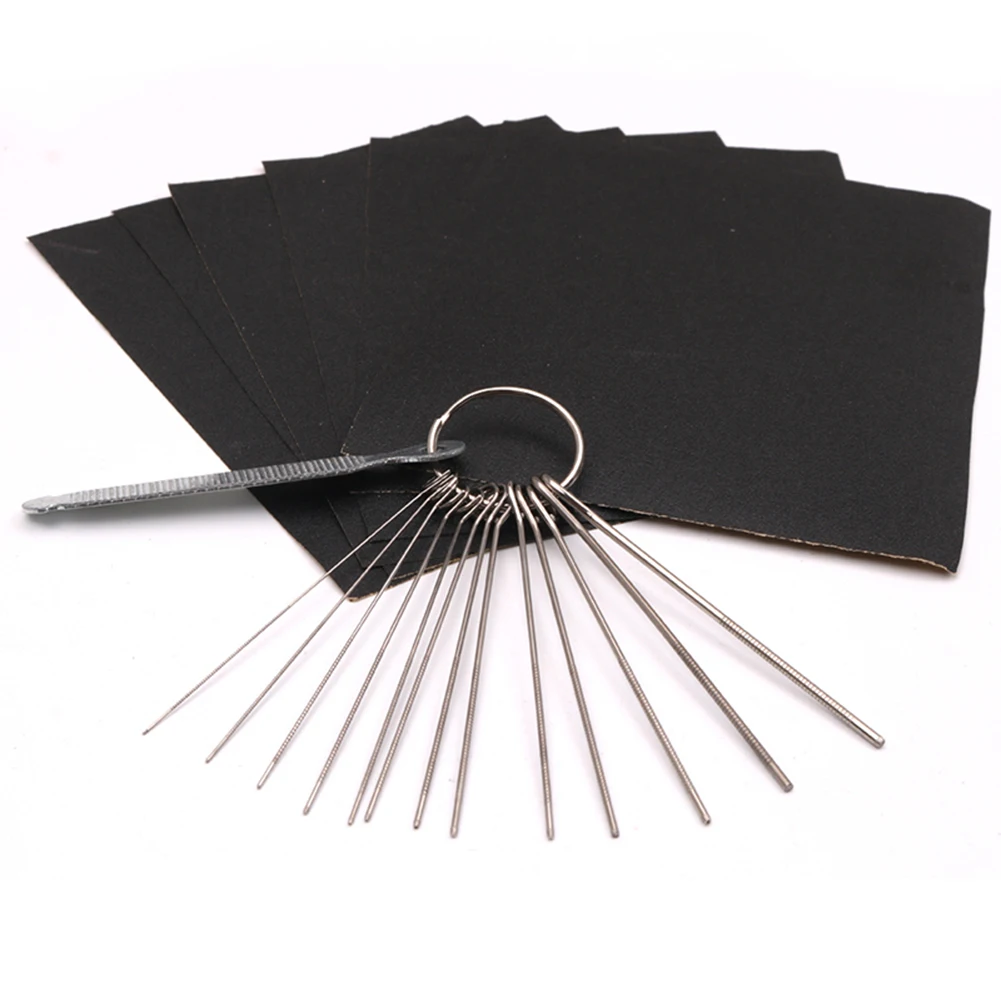 Гитара мост седло Гайка Файлы набор полировки игл файлы Песочная бумага для