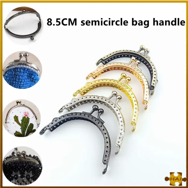 

5Colors 8.5cm Metal Frame Bag Handles For Diy Purse Handbag Making Purses Clasp Lock Metal Clasp Bag Accessories Bags Hardware