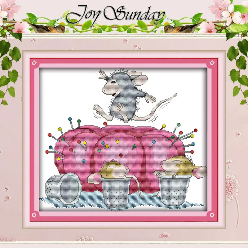 Непослушные узоры мыши Набор для вышивки крестом DIY 11CT 14CT 16CT штампованный DMC