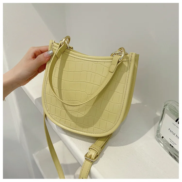 

Женская летняя новая французская сумка через плечо, Сумка с каменным узором под подмышки, простая сумка через плечо