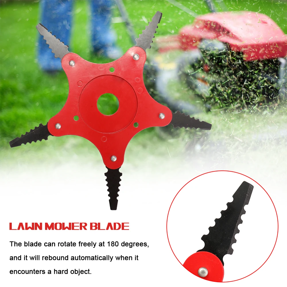 5T Lawn Mower Blade 180 Degrees Rotatable 360 Cutting Sawtooth Brush Cutter Garden Grass Trimmer Blades | Инструменты