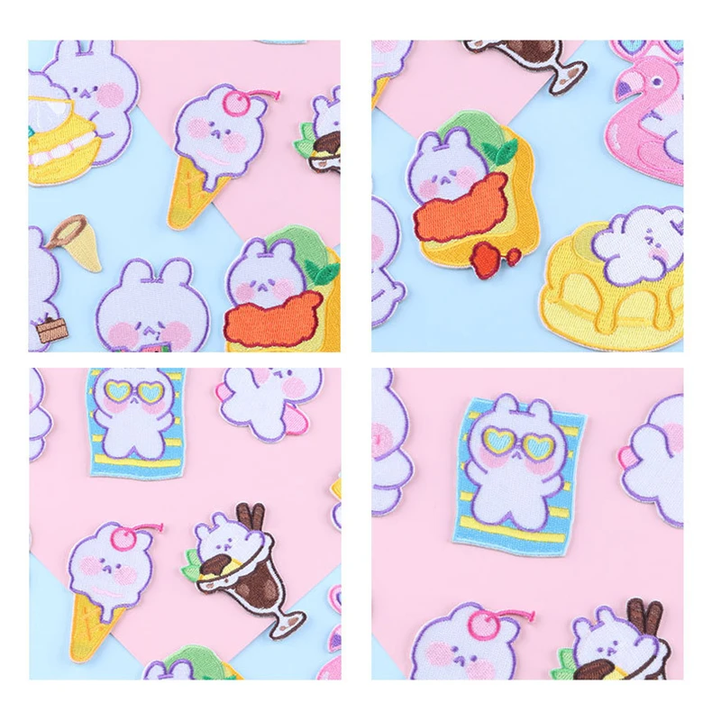 

12Pcs Animal Cartoon Patches on clothes Embroidered Patches Sew On Patches Badge Stickers Patches For needlework