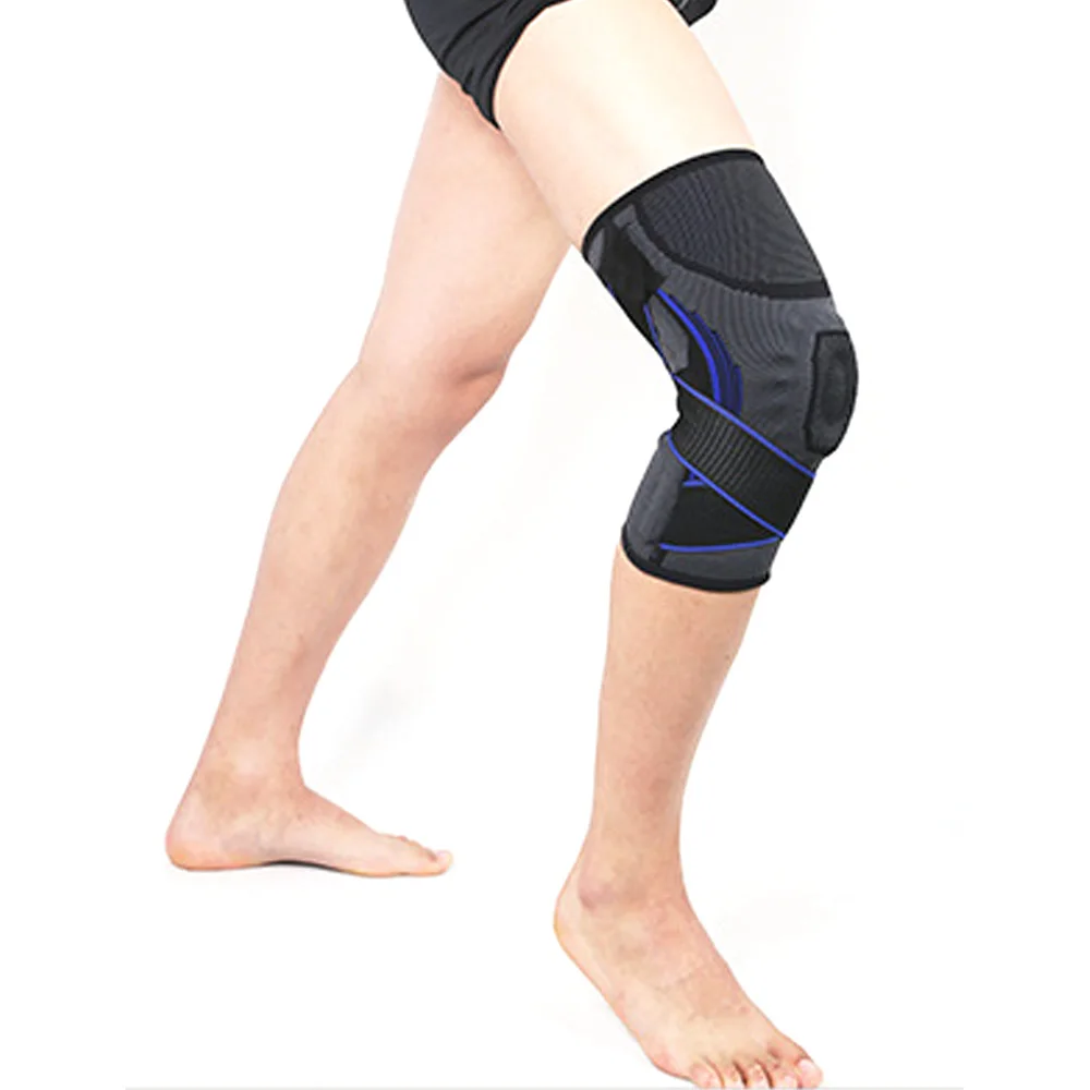 

1pcs Elastic Spring Silicone Pad Kneepad at Arthritis Patella Knee Brace Support Bracket Knee Pads Strap for Sports Protector
