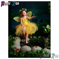 5d fairy yellow butterfly girl diamond painting diy squareround rhinestones cross stitch embroidery childrens decorative gifts