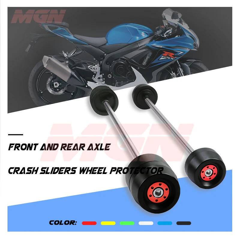 

Front REAR Axle Fork Crash Slider For GSXR 600 750 GSXR600 GSXR750 2006-2020 Motorcycle Wheel Protector Falling Protection