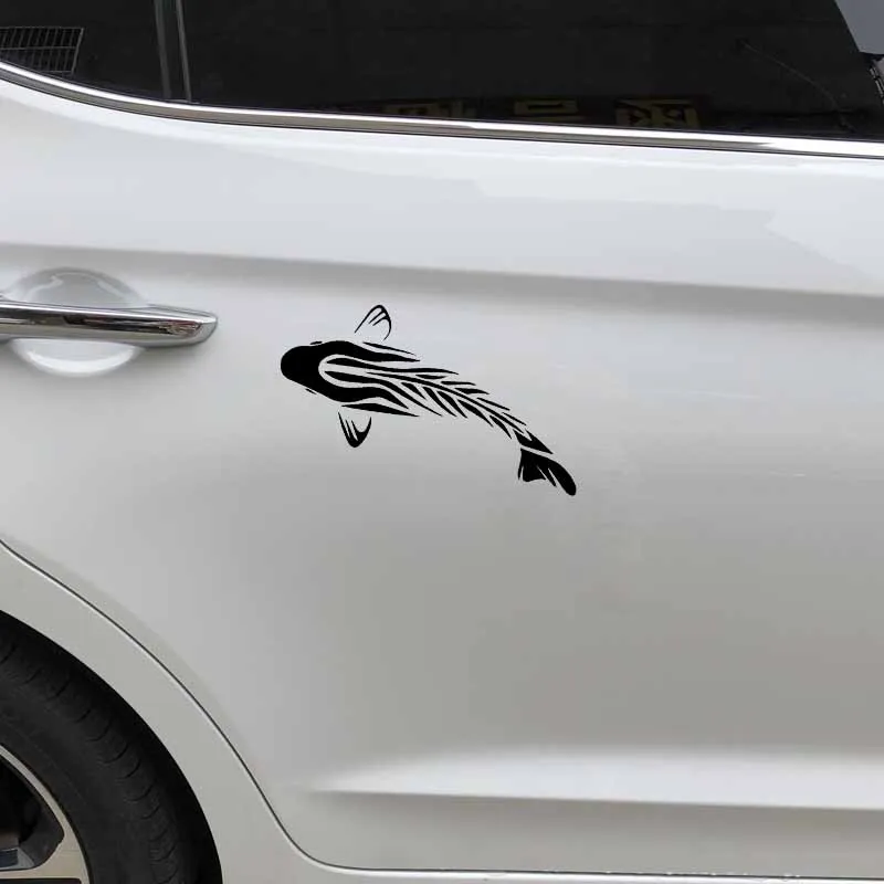 

Car Sticker Motorcycle Sticker Tribal Carp PVC Waterproof Sun Fishing Decorative Black/Silver 16.8cm * 7.4cm