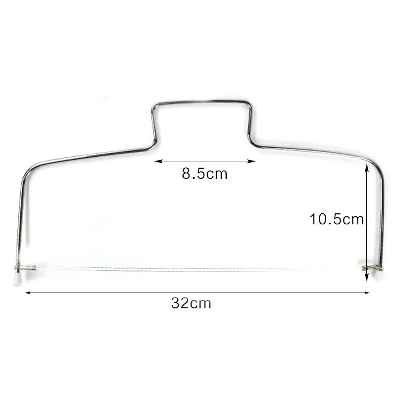 Регулируемый двухслойный резак для торта из нержавеющей стали с 2 проводами нож