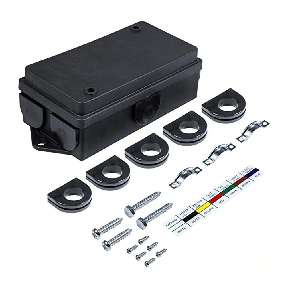 

Черный 7-позиционный прицеп, фотоприцеп, туристический автомобиль, световой шнур, штепсельная вилка распределительная коробка для проводов...