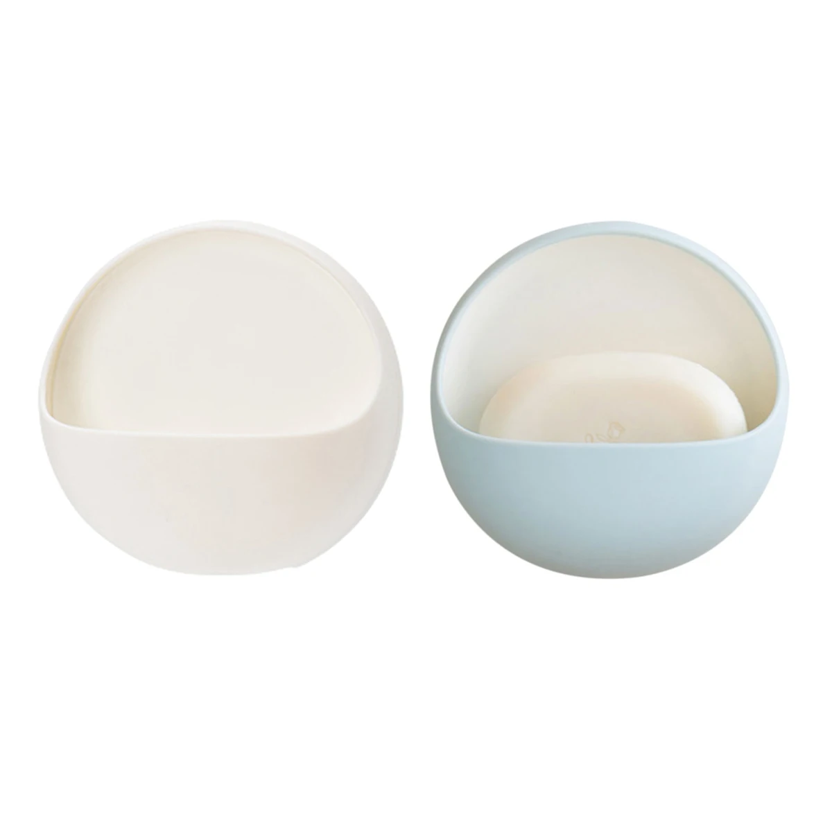 

Wall Mount Soap Holder Draining Box Adhesive Detachable Bathroom Creative Removal Round Container