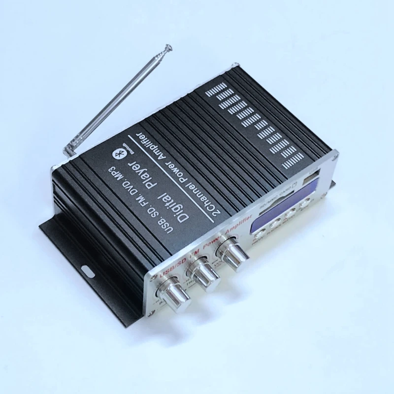 Hi-Fi 20Wx2 Bluetooth усилитель с дистанционным наконечником DC12V двухканальный поддержка
