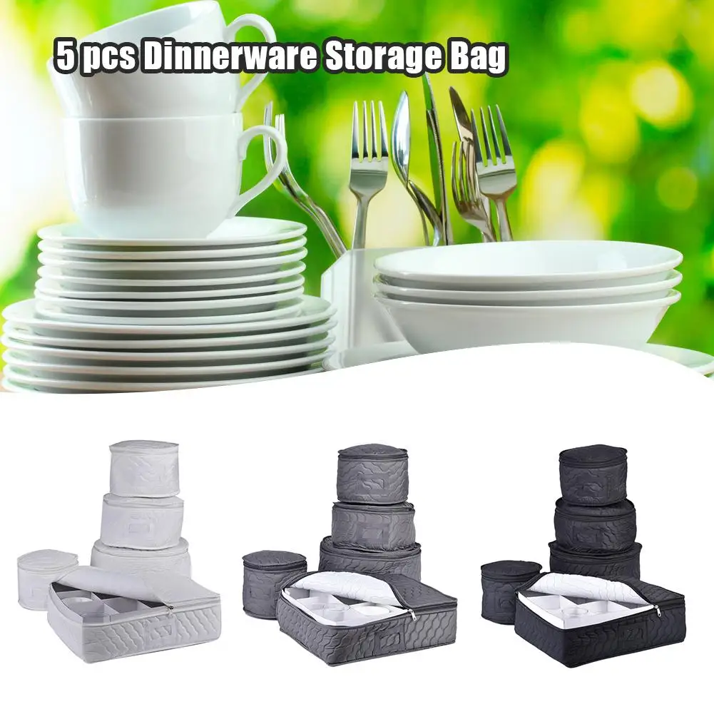 

5 шт. сумка для хранения посуды, тарелка, коробка для хранения, круглая тарелка, чашка, войлочные защитные чехлы, чашки, шампанское стекло, пор...