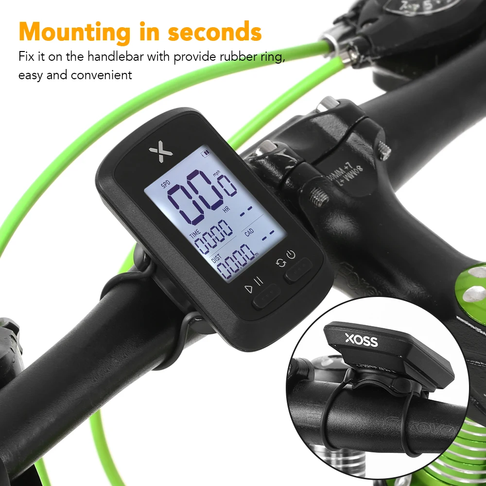 

Smart GPS Cycling Computer Wireless Bike Computer Digital Speedometer IPX7 Accurate Bike Computer with Protective Cover