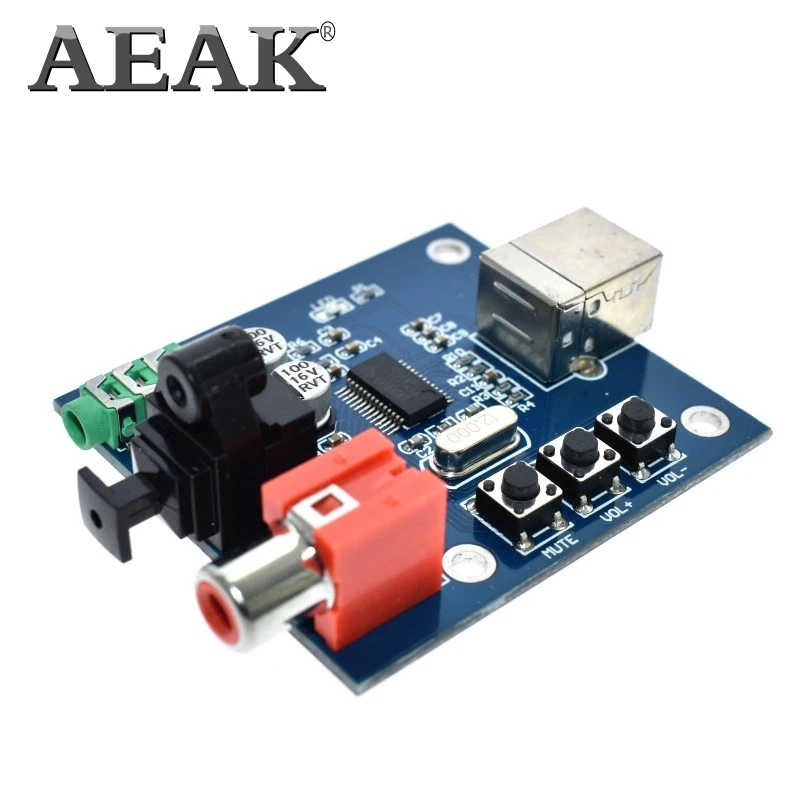 AEAK PCM2704 USB DAC USB мощность волоконно-оптический коаксиальный аналоговый выход для Raspberry Pi Raspbian RaspBMC Windows 7 не нужен привод