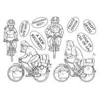 outdoor cycling transparent clear silicone stampseal for diy scrapbookingphoto album decorative clear stamp