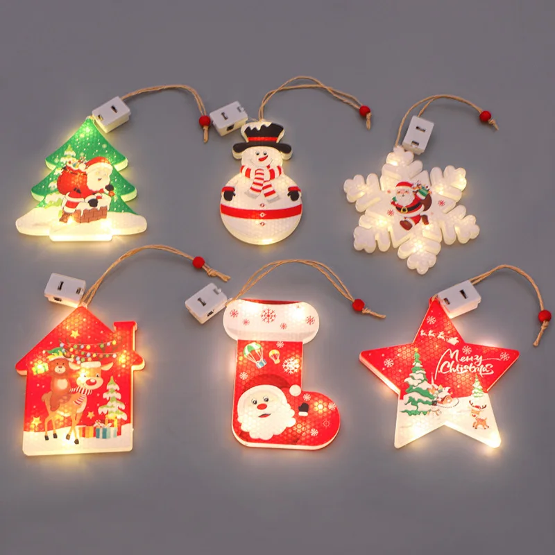 

Santa Claus Led Window Hanging Light Christmas Decorative Christma tree decor listing Atmosphere Scene Decor Festive Decor Light