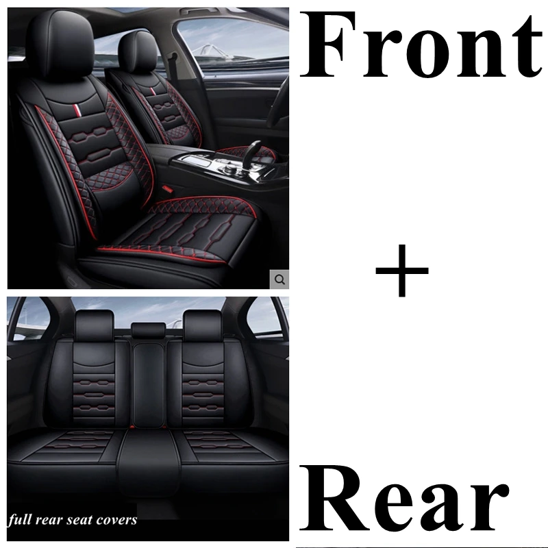 Переднее и заднее сиденье для Toyota Corolla Yaris Pruis Hilux FJ Cruiser LC Prado Vios Auris Matrix Venza Zelas автомобильные аксессуары - Название цвета: black red standard