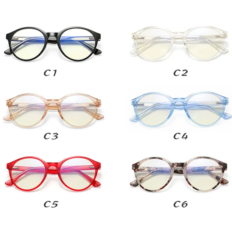 

TR90 Computer Reading Glasses Anti Blue Light Blocking Round Glasses Frame Women Fashion Optical Spectacle Eyeware UV400 Men