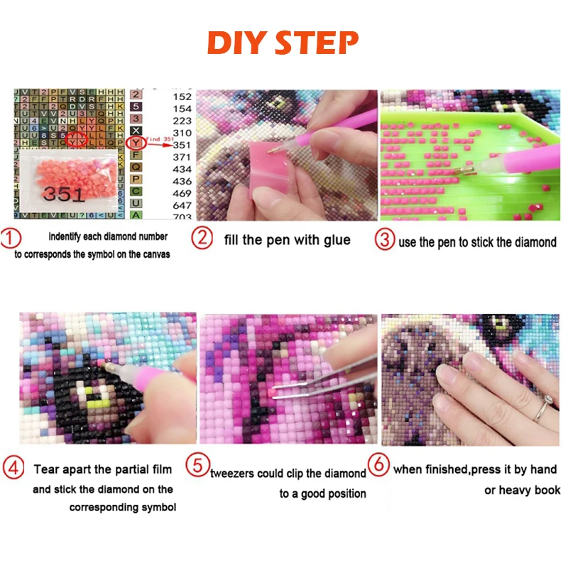 Алмазная живопись сделай сам Мультяшные кошки бабочки алмазная вышивка