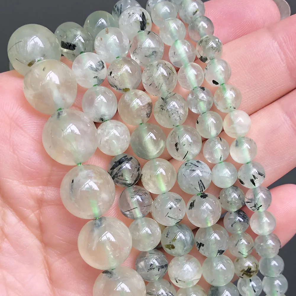 Натуральные Зеленые Бусины для украшений круглые бусины изготовления браслетов