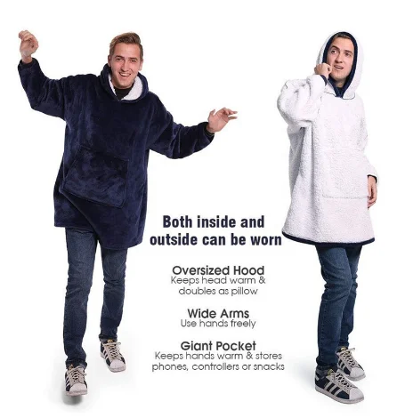

Oversize Hoody Sweatshirt Sofa Blanket for Women Hoodie Sweatshirt Sherpa Coats Comfy Pullover Christmas Sudadera Mujer