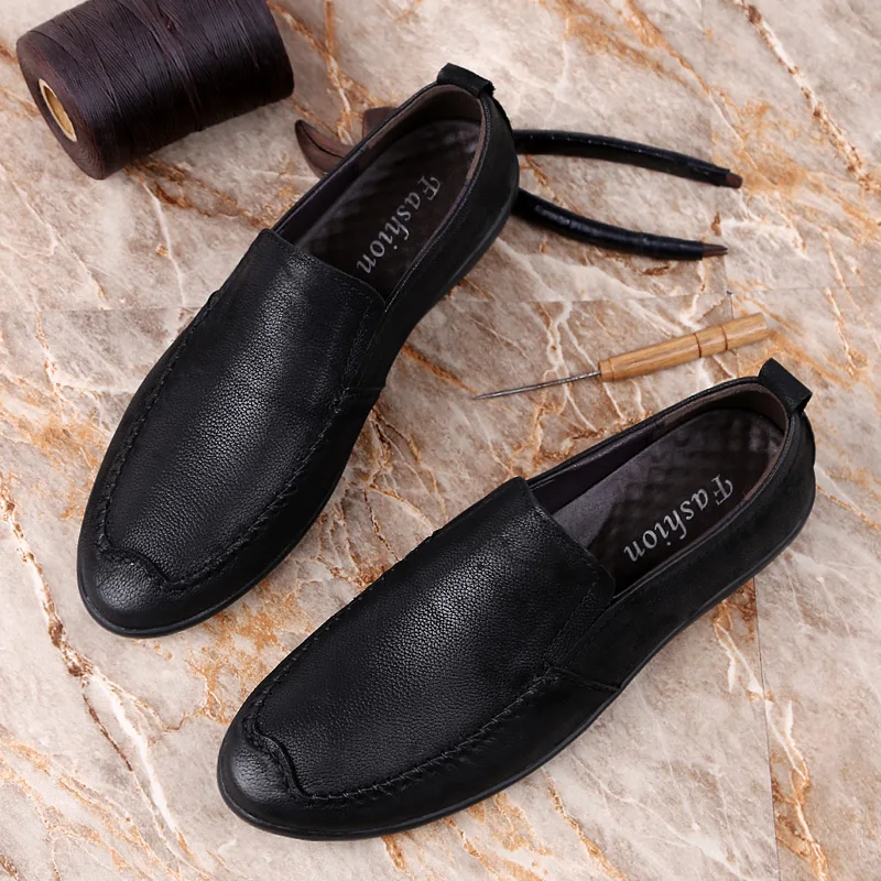 Summer Casual Men Shoes Fashion Flat Moccasins 2019 Driving Loafers Breathe Leisure Lazy Zapatos Hombre HC-024 | Обувь