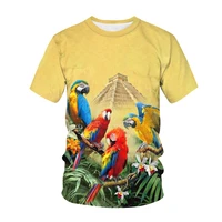 parrot 3d t shirts women men nature printed tshirt boys girls bird pattern tops streetwear oversized clothing plus hip hop tees