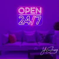 open led neon sign for business store modern open sign 247 open neon sign custom neon sign night light