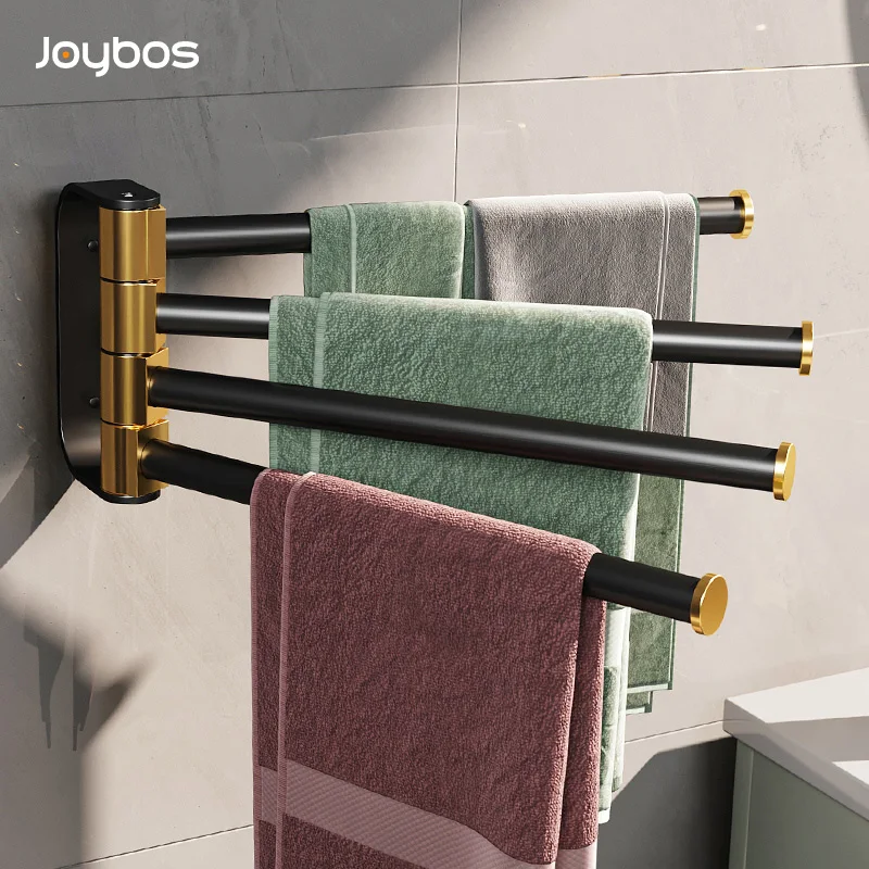 

Bathroom Towel Rack Bathroom Shelf Punch-Free Rotating Towel Holder Clothes Storage Rack Home Organizer Bathroom Organizer
