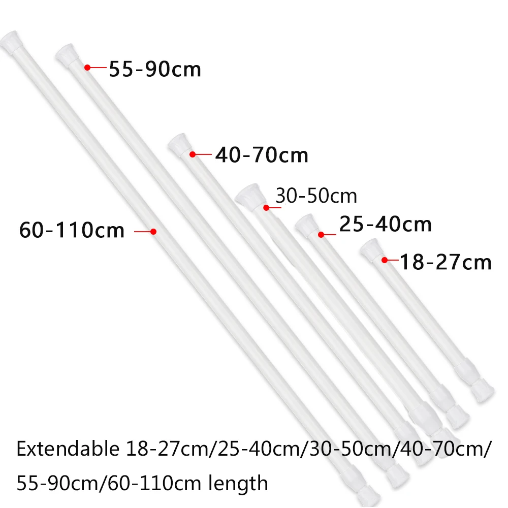 

18-110cm adjustable Shower telescopic rod Household Hanging Rods Curtain Pole Multi Purpose Curtain Rail Pole Loaded Hanger