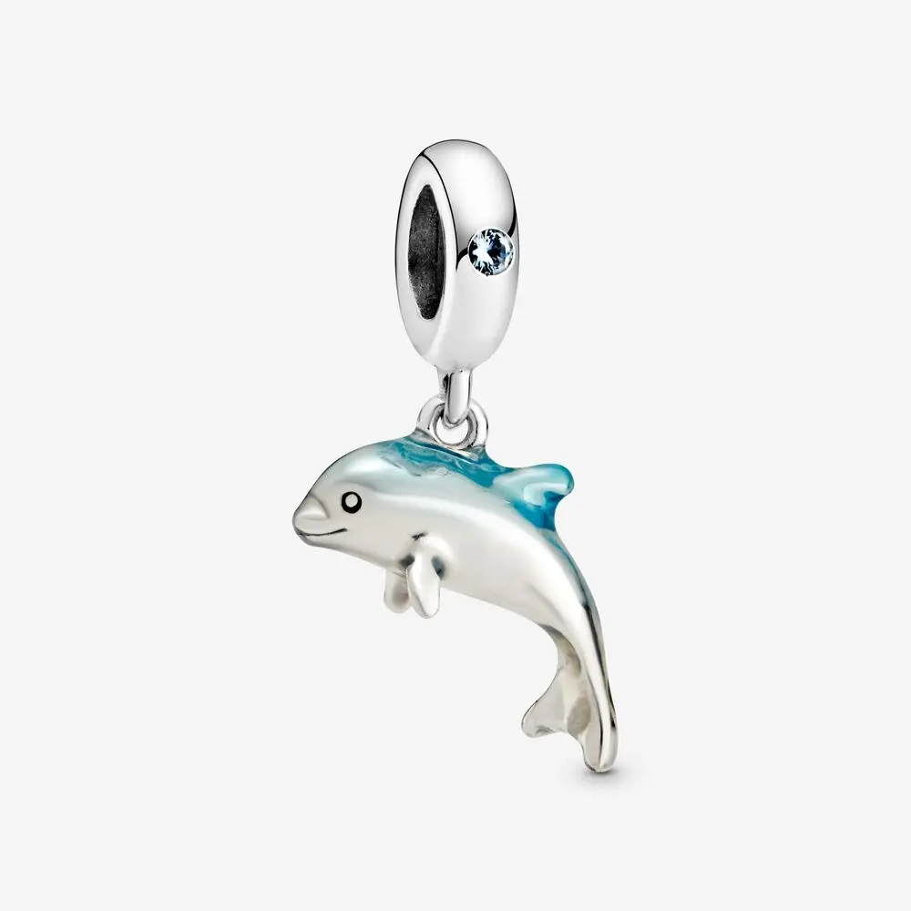 

Authentic 925 Sterling Silver Family Dolphin Series Pendant Suitable For Original Pandora Bracelet Pendant S925 Jewelry Making