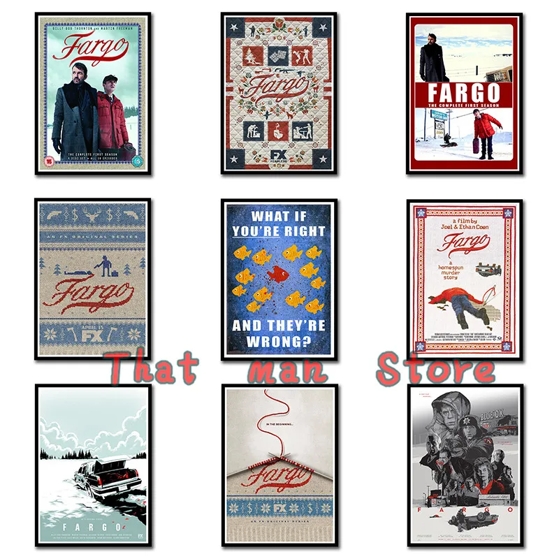 

Fargo Posters Movie Wall Stickers White Coated Paper Prints Home Decoration Livingroom Bedroom Bar Home Art Brand A3