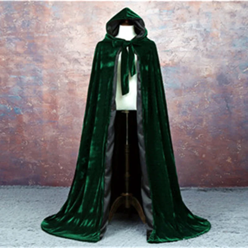 High Quality Soft Velvet Cloak Outdoor Halloween Hooded Fur Autumn Fashion Coat Cape Wedding Shawl cloak | Свадьбы и торжества