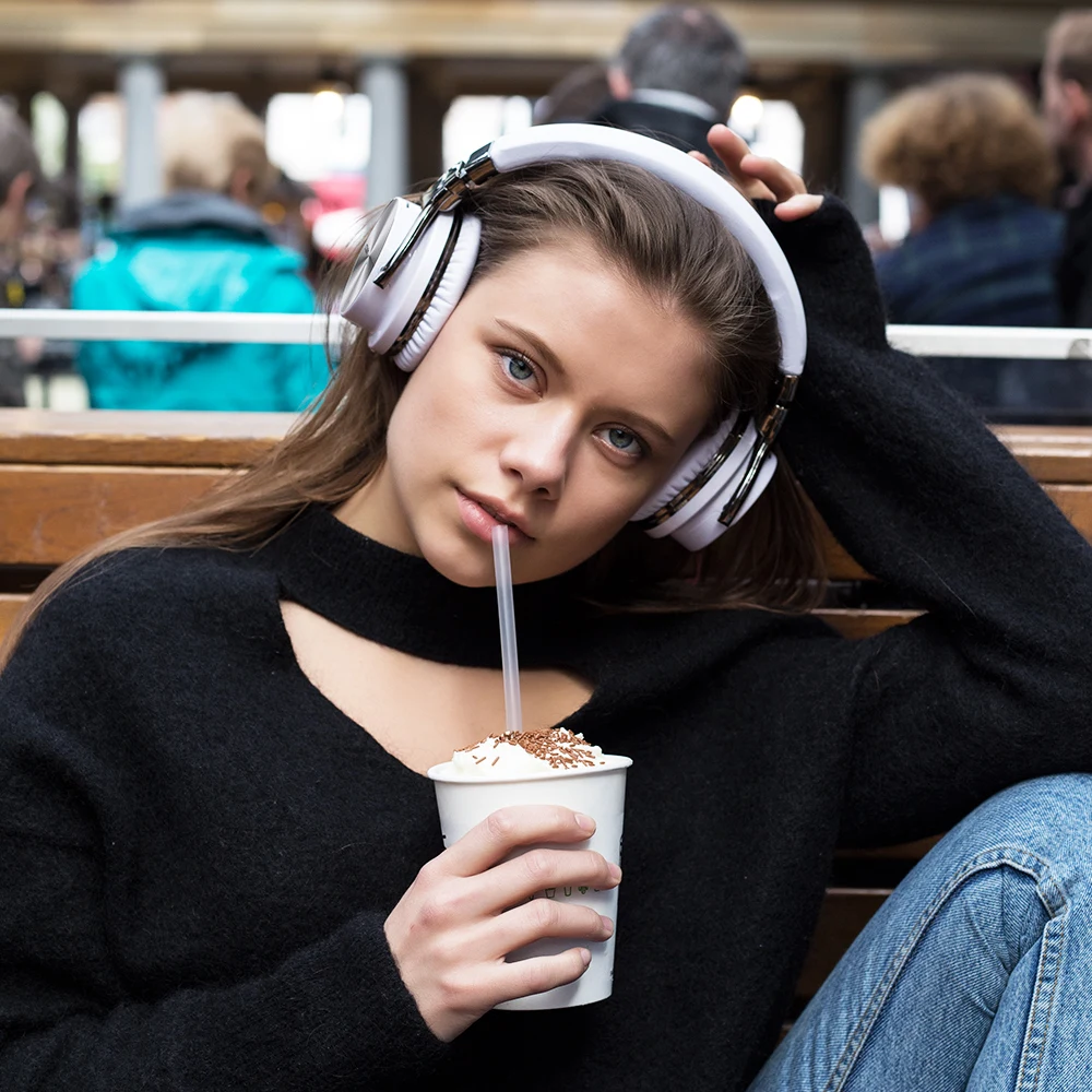 Новые беспроводные Bluetooth Hi-Fi стерео басы Наушники ANC с шумоподавлением