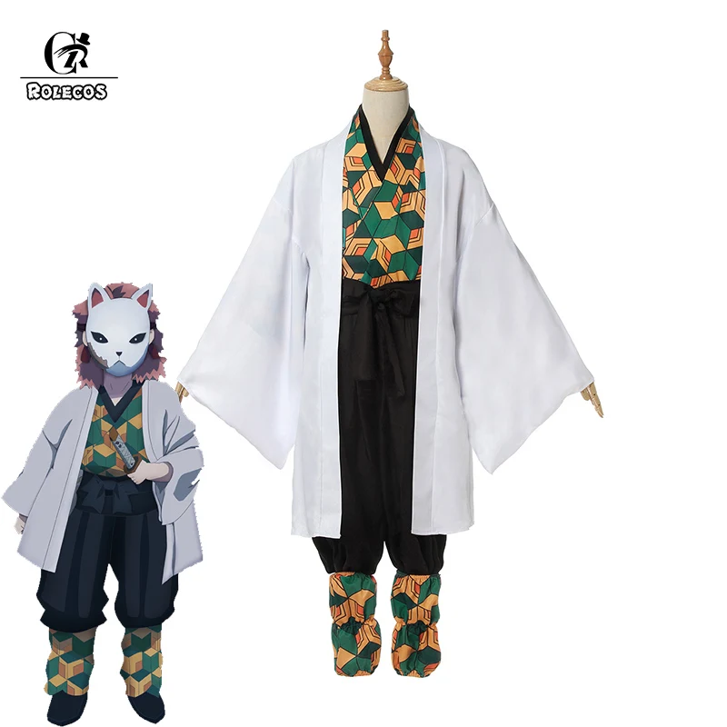 ROLECOS аниме демон Slayer костюмы для косплея Sabito косплей костюм на Хэллоуин мужчин