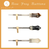 bowork 5pcs ox horn advanced level violin bow frog buttons violin bow parts replacement