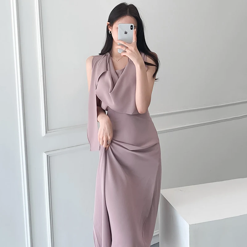 Однотонное элегантное вечернее платье женское винтажное длинное макси шикарная