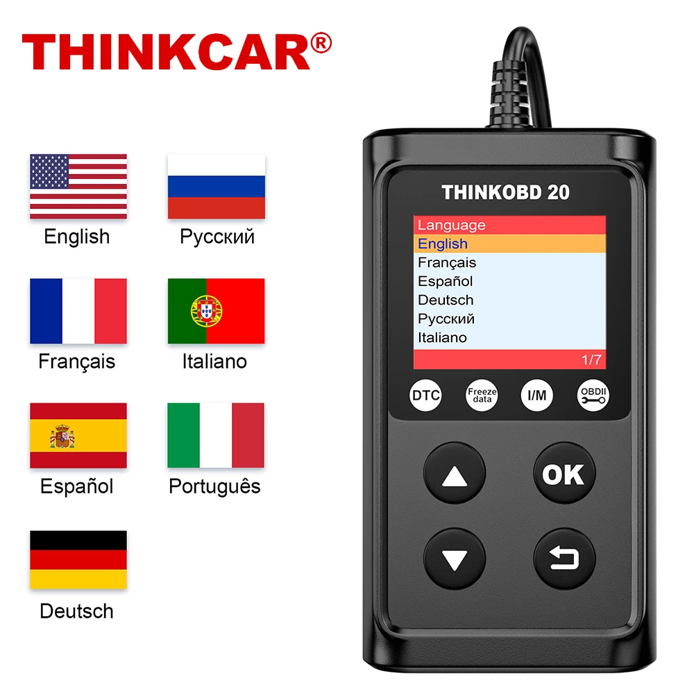 

THINKCAR Thinkobd 20 считыватель ошибок автомобиля OBD2 сканер Профессиональный Автомобильный сканер OBD 2 диагностический инструмент для автомобильн...