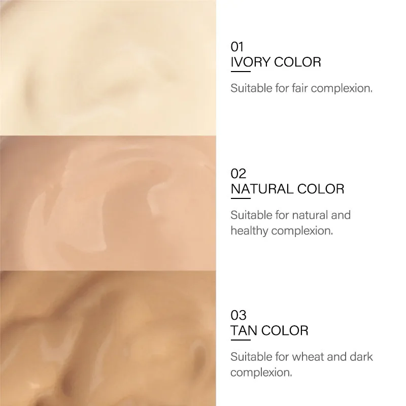 

Foundation Makeup 6 Colors Liquid Matte Face Base High Coverage Brighten Corrector Concealer Cream LongLasting Makeup