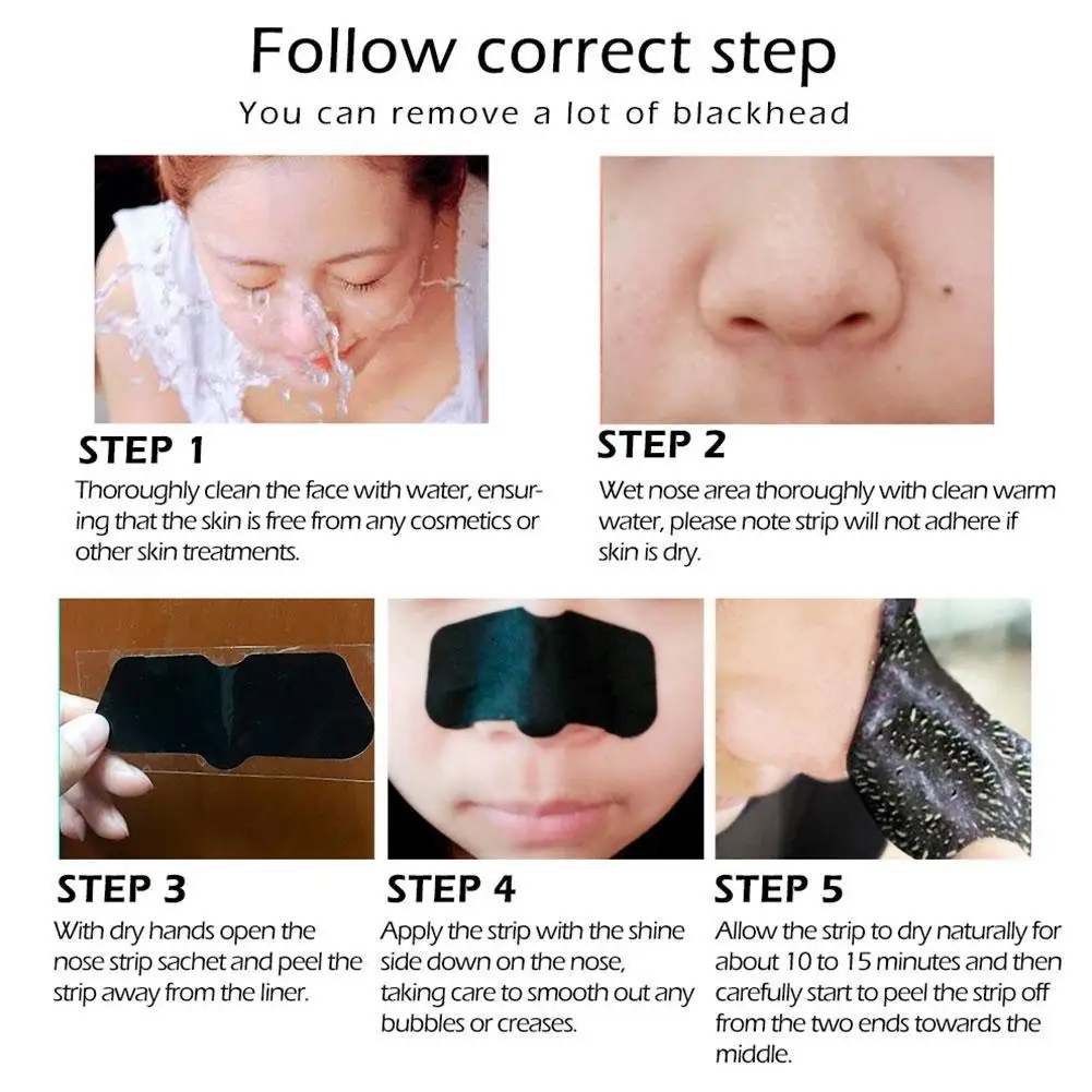 

1 Pc Blackhead Deep Cleaning Bamboo Charcoal Minerals Mask Pack Strips Nose Face Pore Peel Off D7Y8